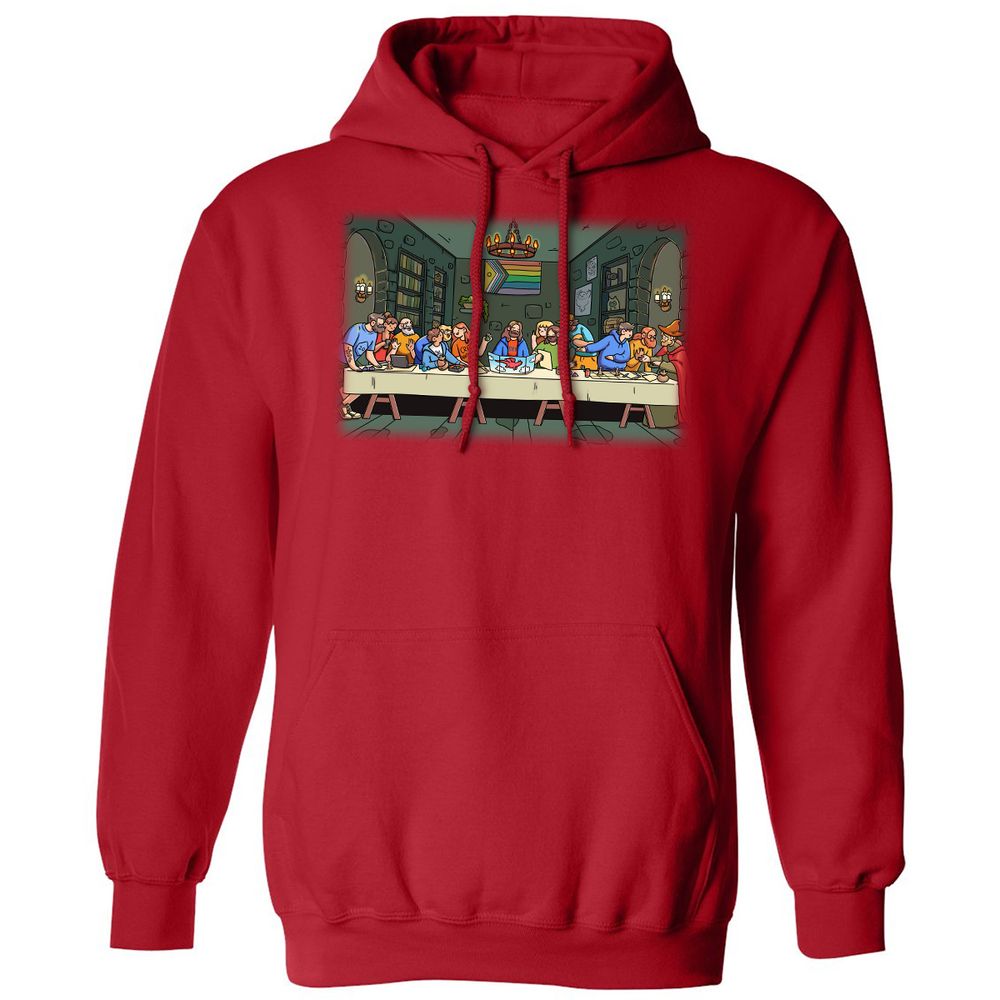 DnD Characters Pride Themed The Last Supper Shirt Classic Unisex Hoodie - Red - 5