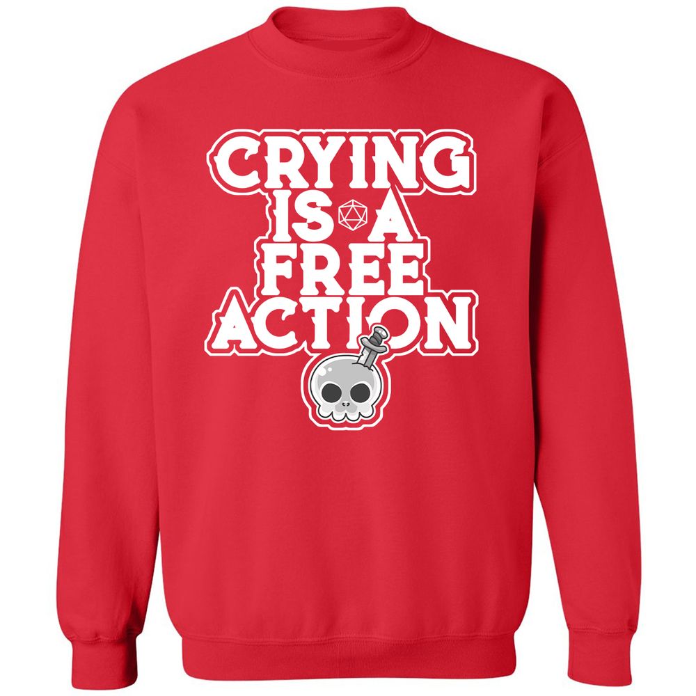 Crying Is A Free Action Classic Unisex Sweatshirt - Red - 5