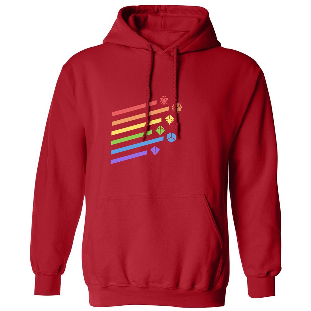 Rainbow Dice Set Classic Unisex Hoodie - Red - 5