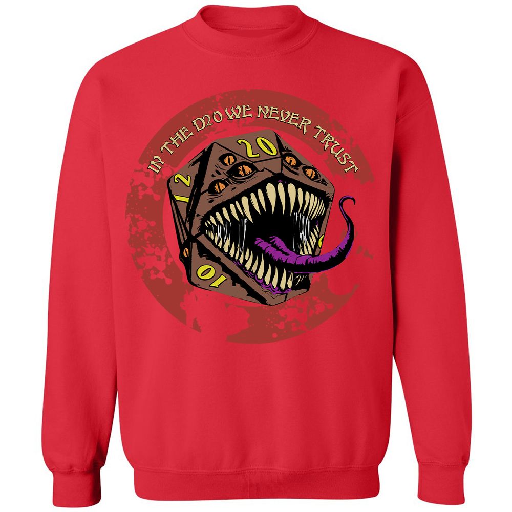 In The D20 We Never Trust Classic Unisex Sweatshirt - Red - 5