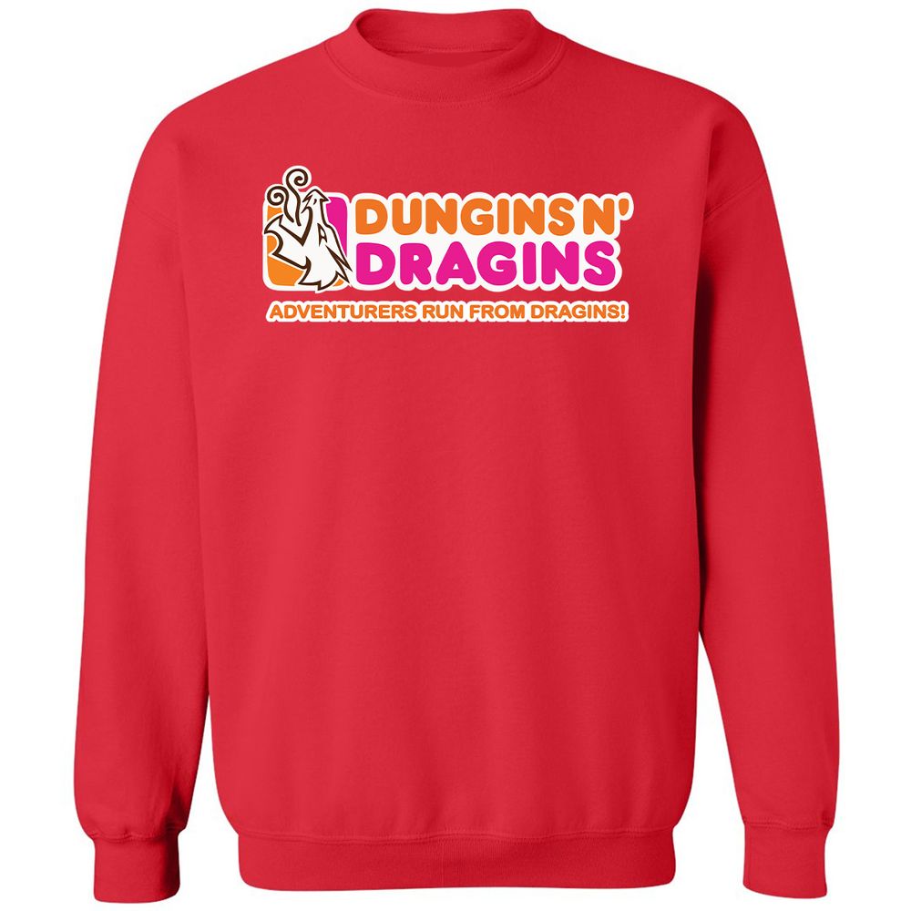 Dungins & Dragins Classic Unisex Sweatshirt - Red - 5