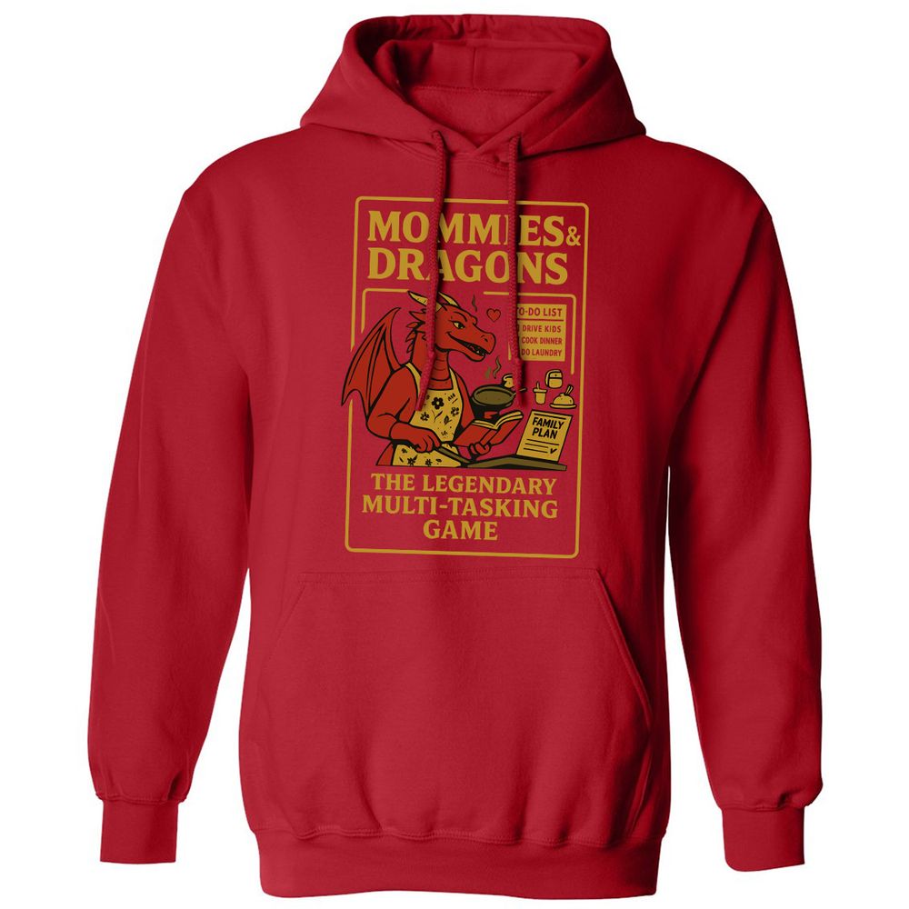 Mommies & Dragons Classic Unisex Hoodie - Red - 5