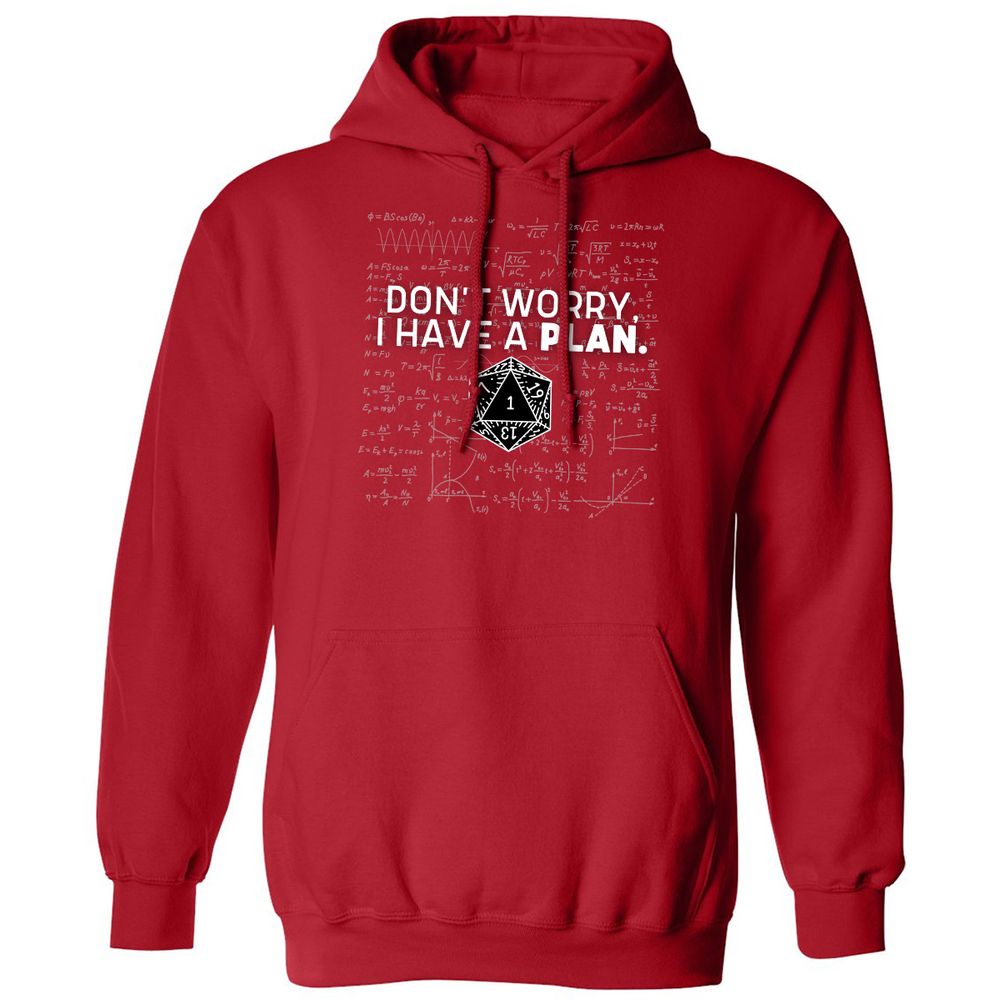 Don't Worry I Have A Plan Classic Unisex Hoodie - Red - 5