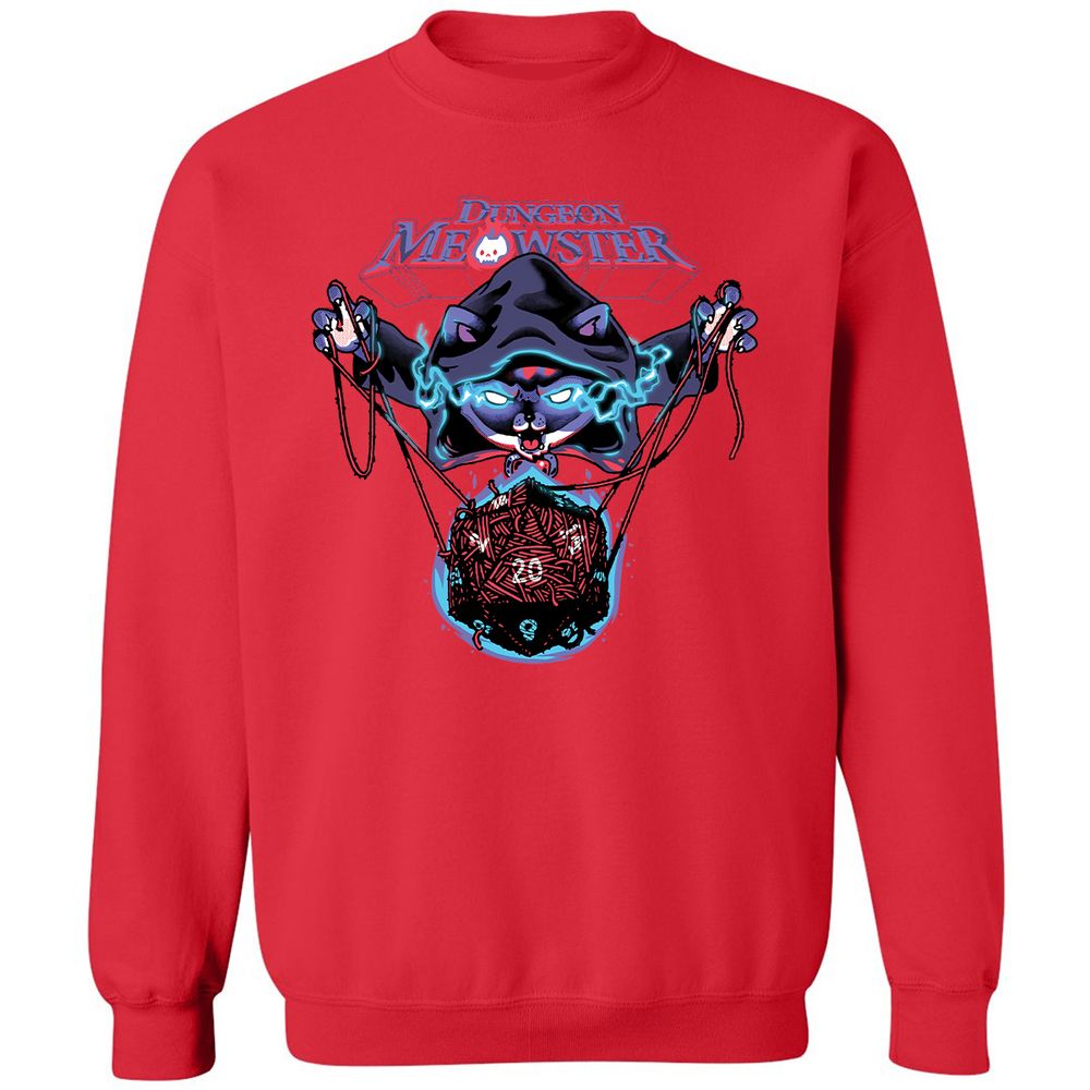 Dungeon Meowster Classic Unisex Sweatshirt - Red - 5