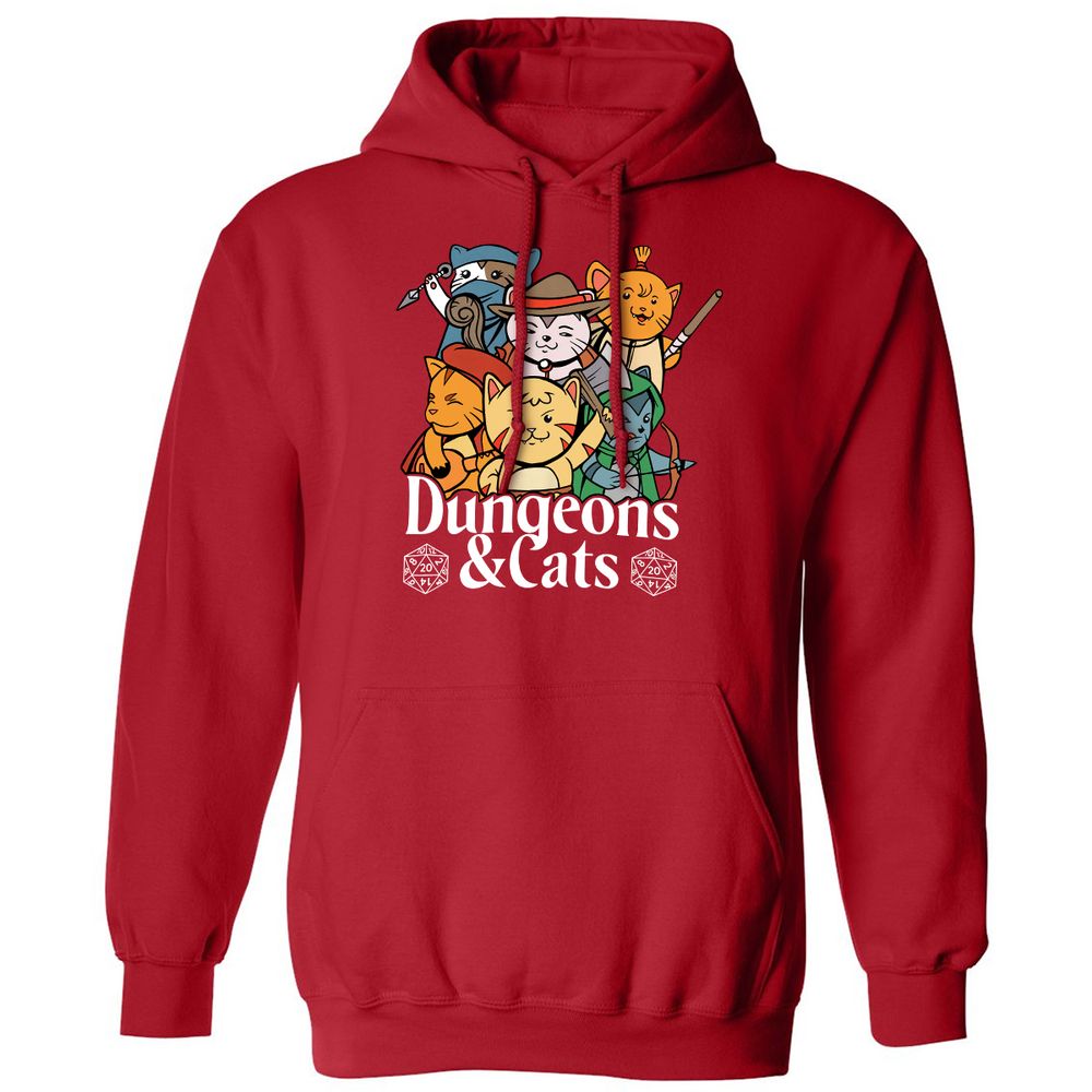 Dungeons & Cats Classic Unisex Hoodie - Red - 5