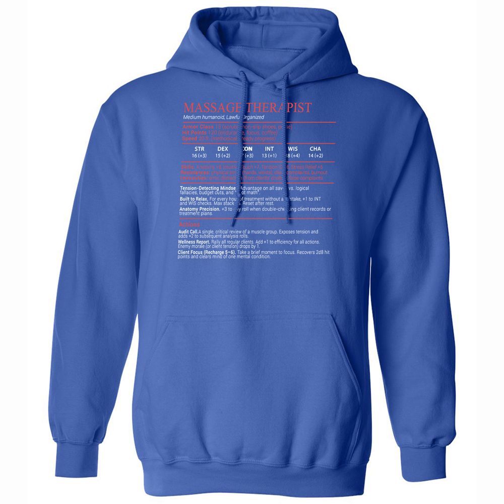 Massage Therapist Stats Block - Royal - 5