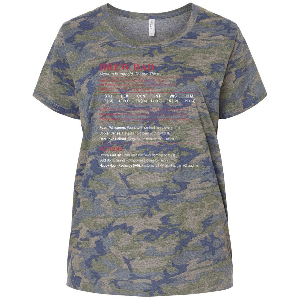 Brew Dad Ladies Curvy Jersey - Vintage Camo - 5