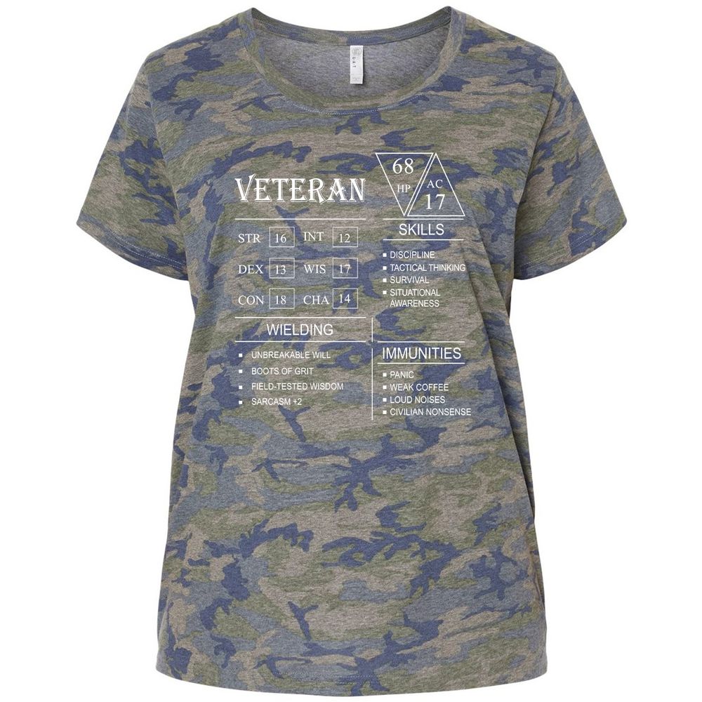 Veteran New Ladies Curvy Jersey - Vintage Camo - 5