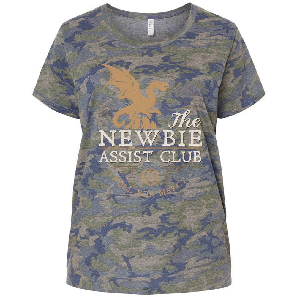 The Newbie Assist Club Ladies Curvy Jersey - Vintage Camo - 5