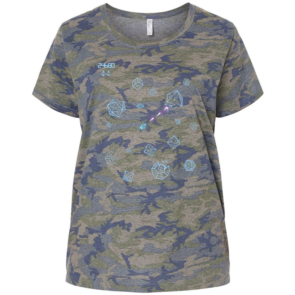 The Dices Game Ladies Curvy Jersey - Vintage Camo - 5