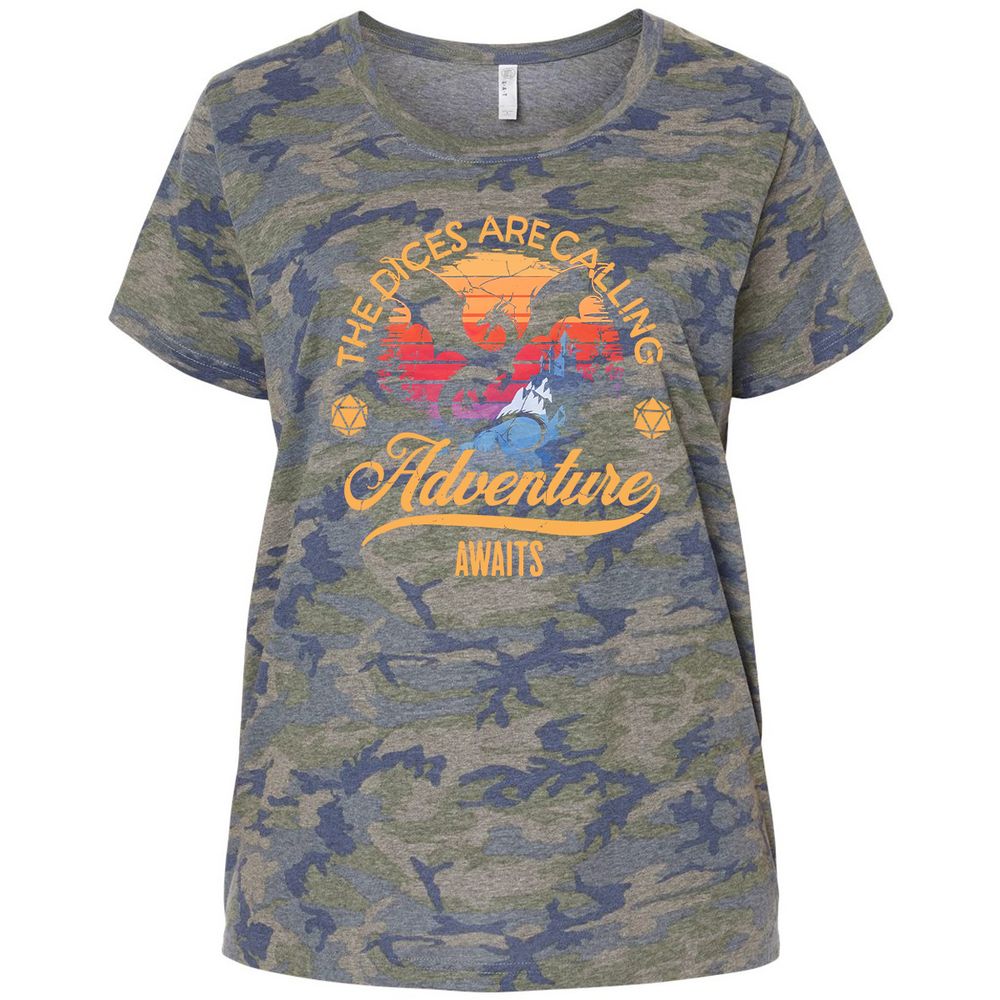 The Dices Are Calling Ladies Curvy Jersey - Vintage Camo - 5