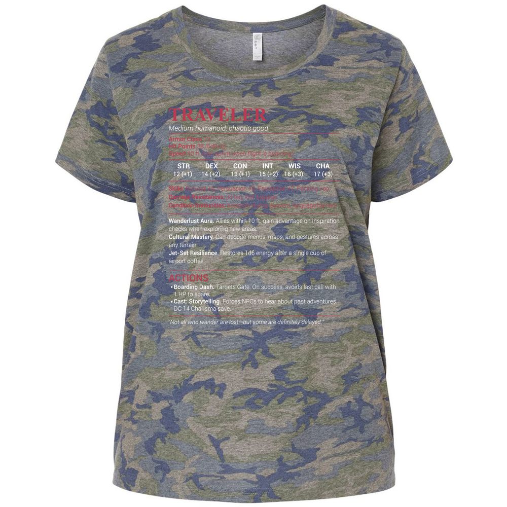 Traveler Ladies Curvy Jersey - Vintage Camo - 5