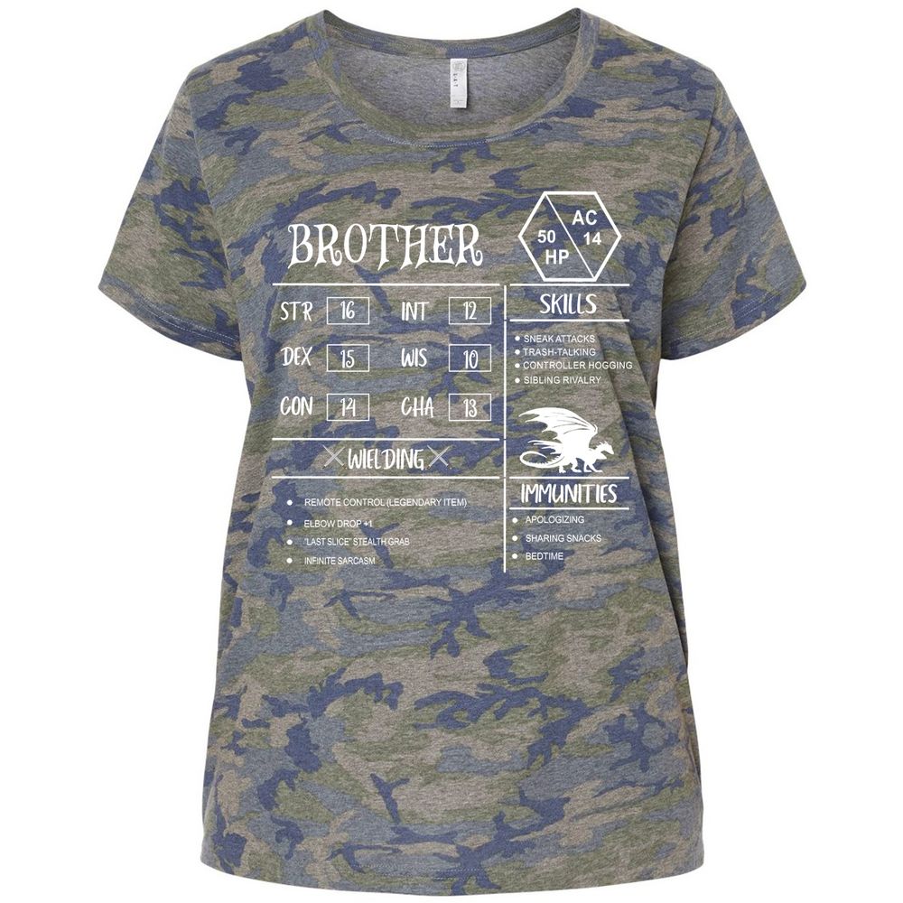 Brother Stats Ladies Curvy Jersey - Vintage Camo - 5