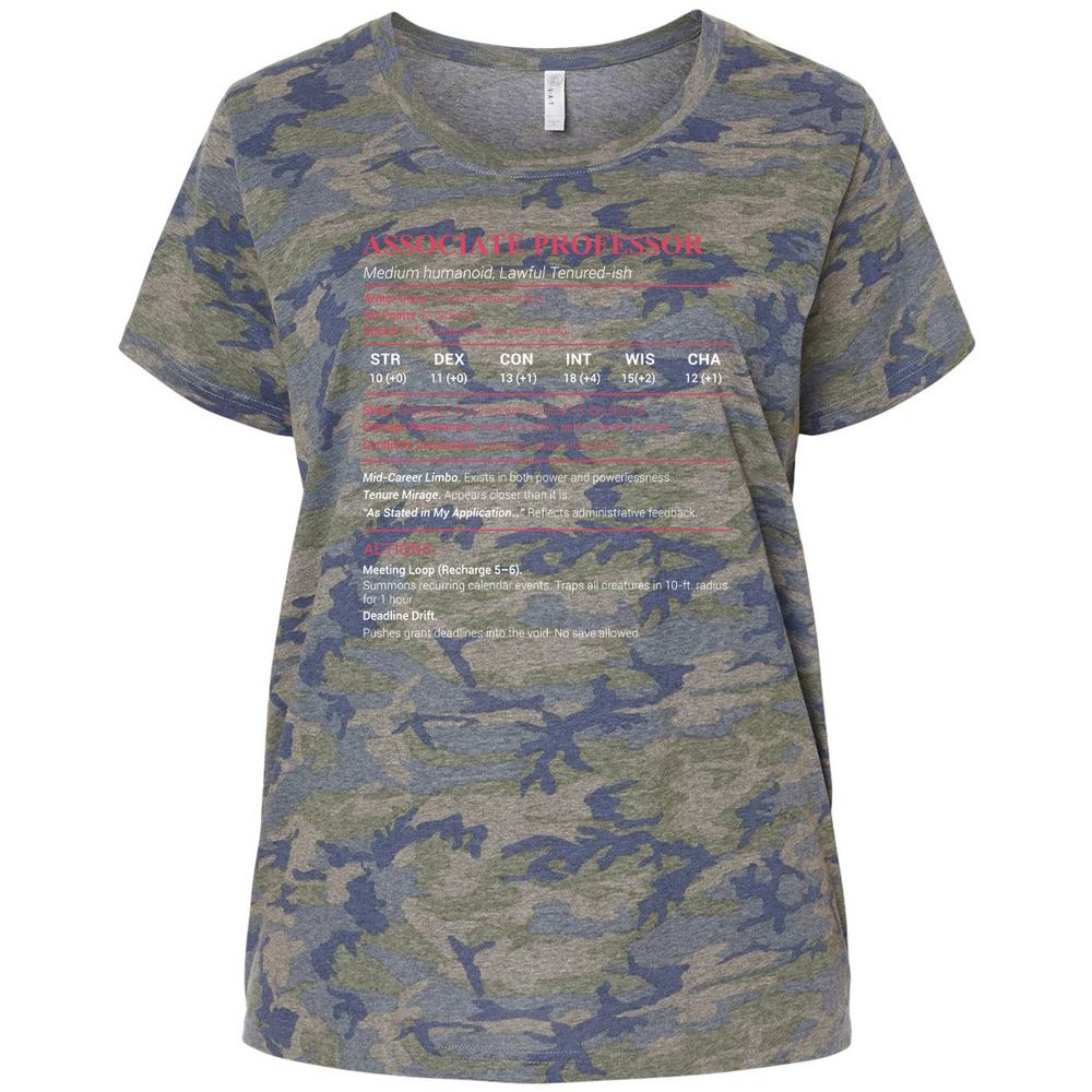 Associate Professor Stats Ladies Curvy Jersey - Vintage Camo - 5