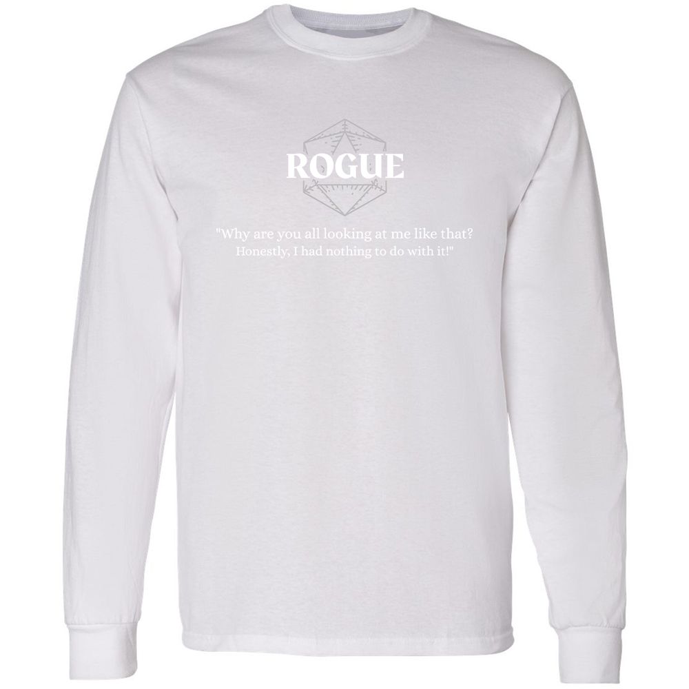 Rogue – Why Are You All Looking At Me Like That Long Sleeve T-Shirt - White - 5