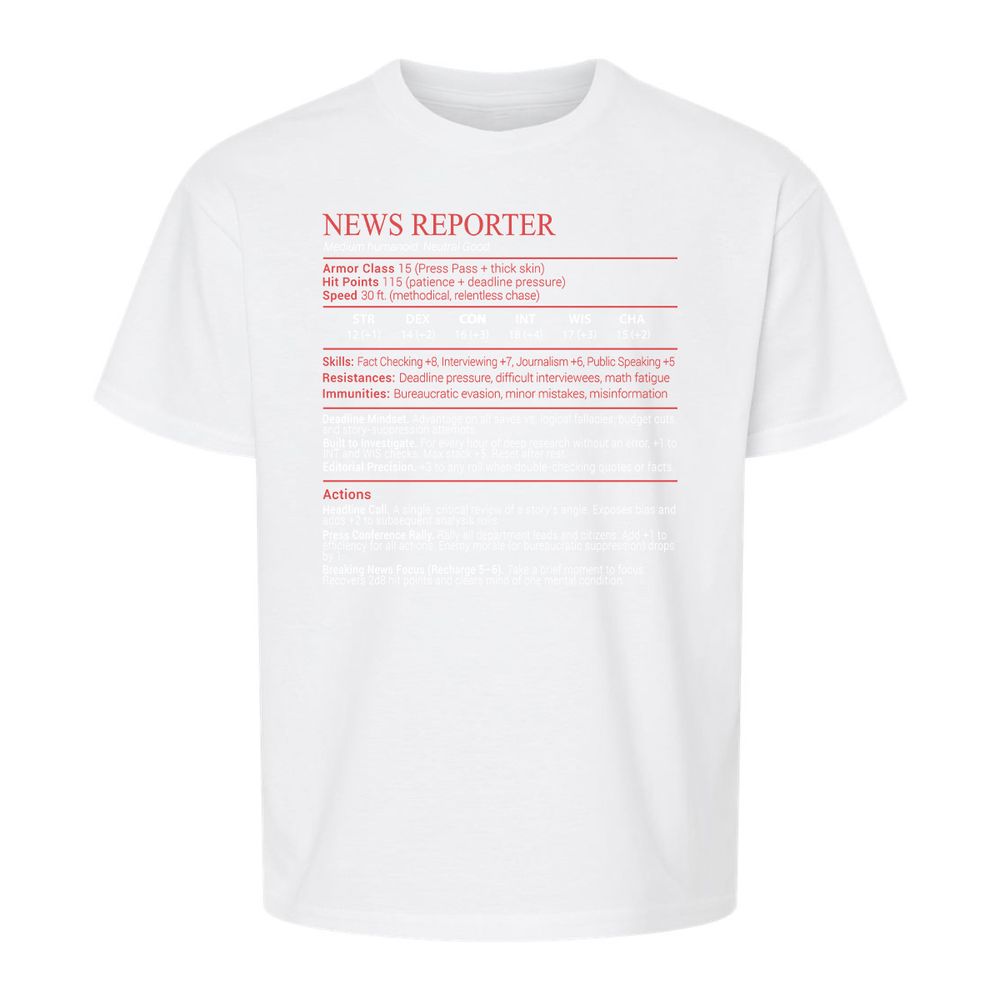 News Reporter Stats Block - White - 5