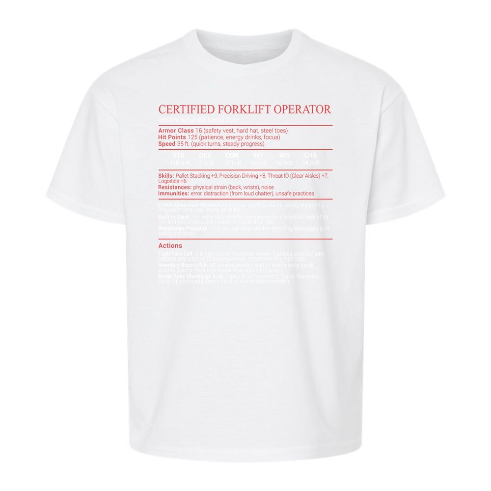 Certified Forklift Operator Stats Block - White - 5