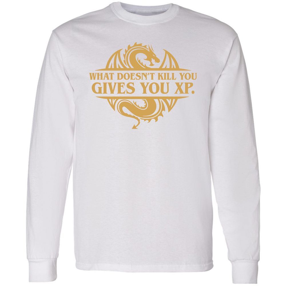 What Doesn't Kill You Gives You XP Long Sleeve T-Shirt - White - 5
