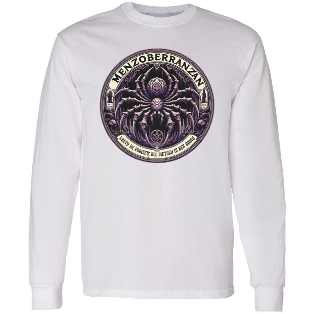 Menzoberranzan Lolth Be Praised Long Sleeve T-Shirt - White - 5
