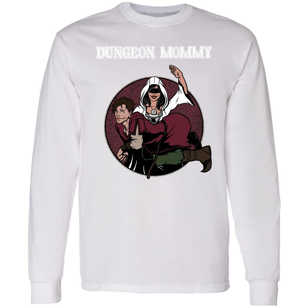 Dominant Dungeon Mommy Long Sleeve T-Shirt - White - 5