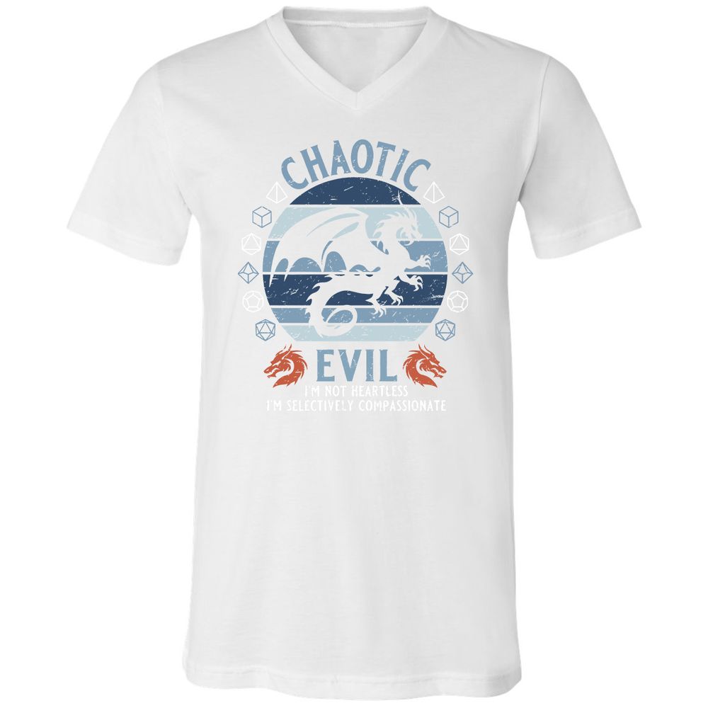 Chaotic Evil 2 Unisex V-Neck T-Shirt - White - 5