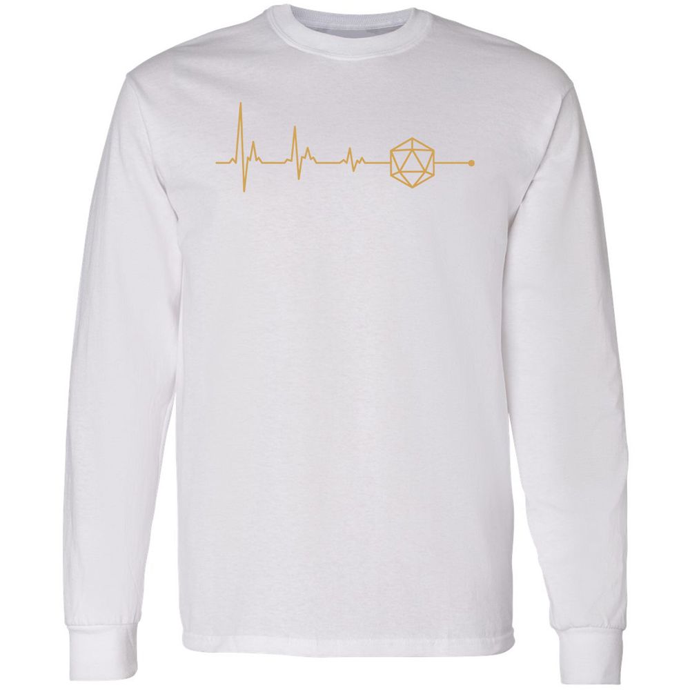 D20 Dice Is My Life Long Sleeve T-Shirt - White - 5
