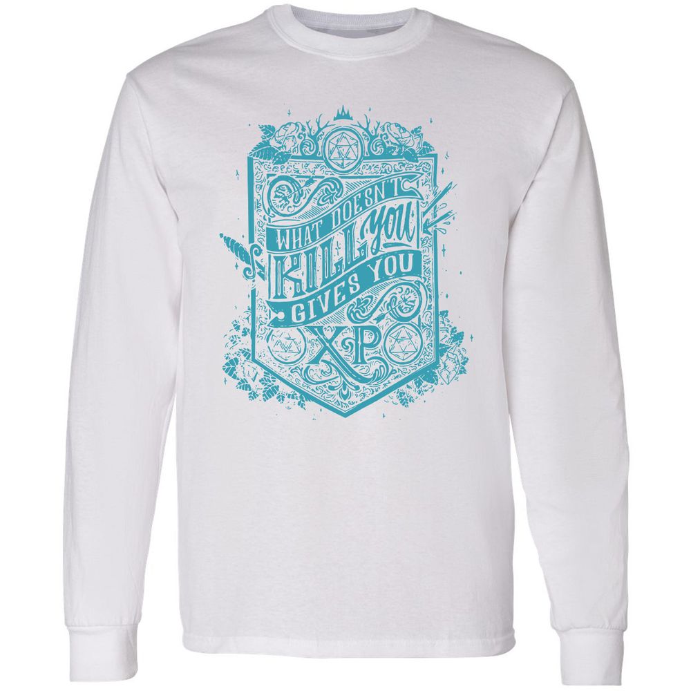 What Doesn't Kill You Gives You XP Long Sleeve T-Shirt - White - 5