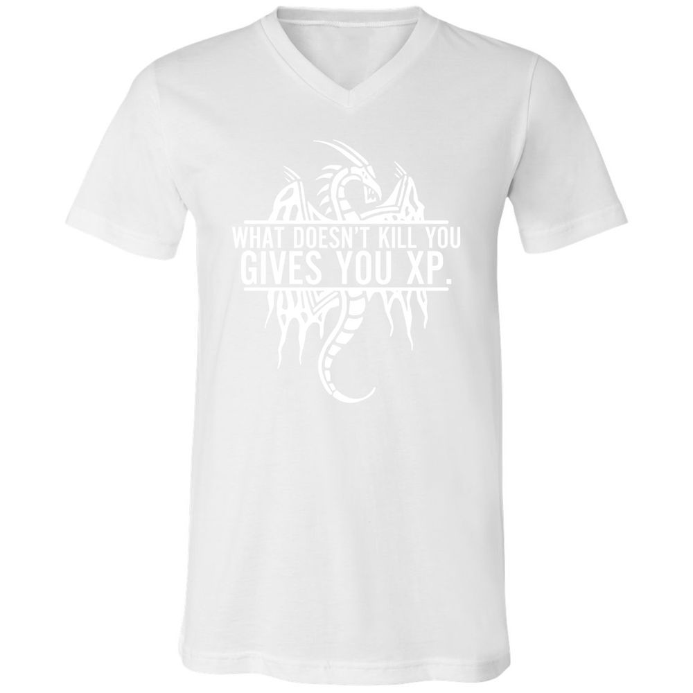 What Doesn't Kill You Unisex V-Neck T-Shirt - White - 5