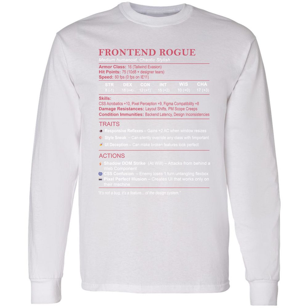 Frontend Rogue Long Sleeve T-Shirt - White - 5