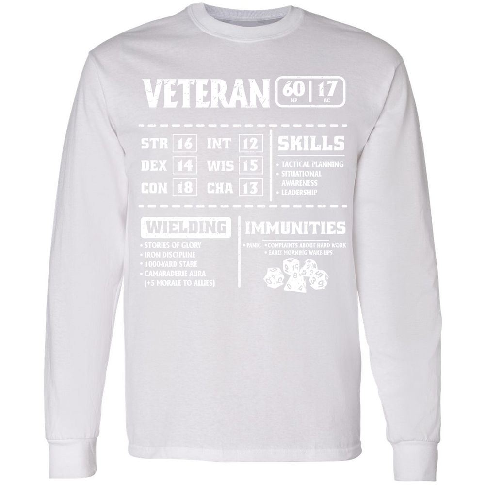 Veteran New Ver. Long Sleeve T-Shirt - White - 5