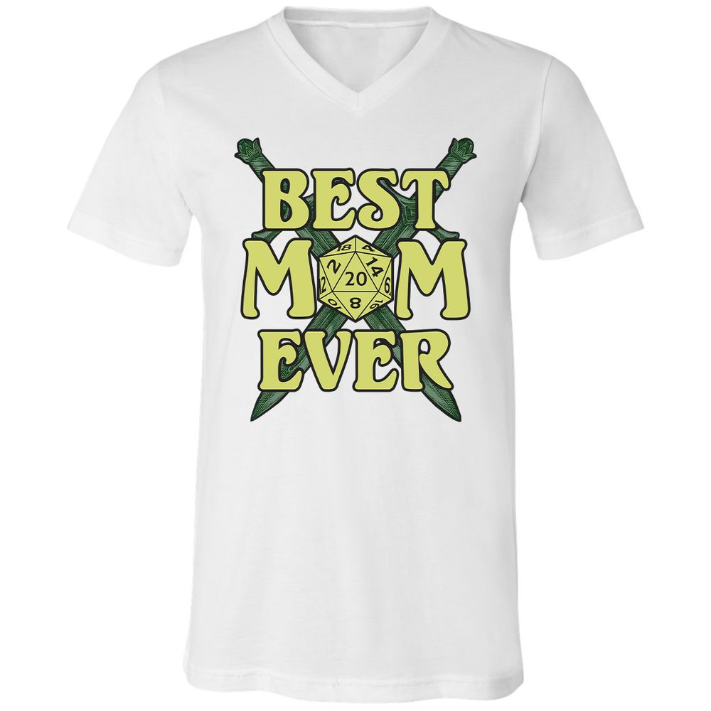 Best Mom Ever Unisex V-Neck T-Shirt - White - 5