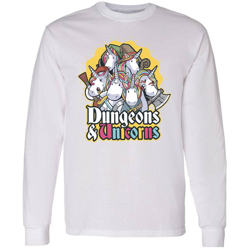 Dungeons And Unicorns Long Sleeve T-Shirt - White - 5