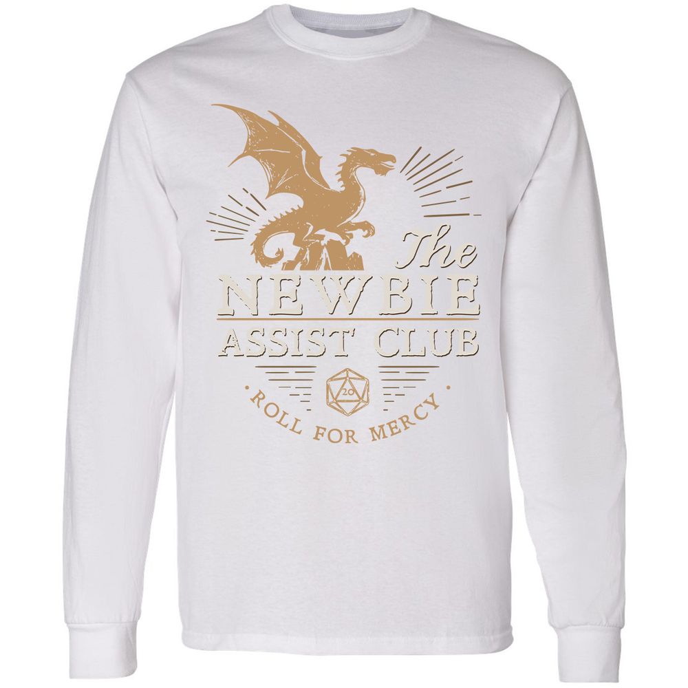 The Newbie Assist Club Long Sleeve T-Shirt - White - 5