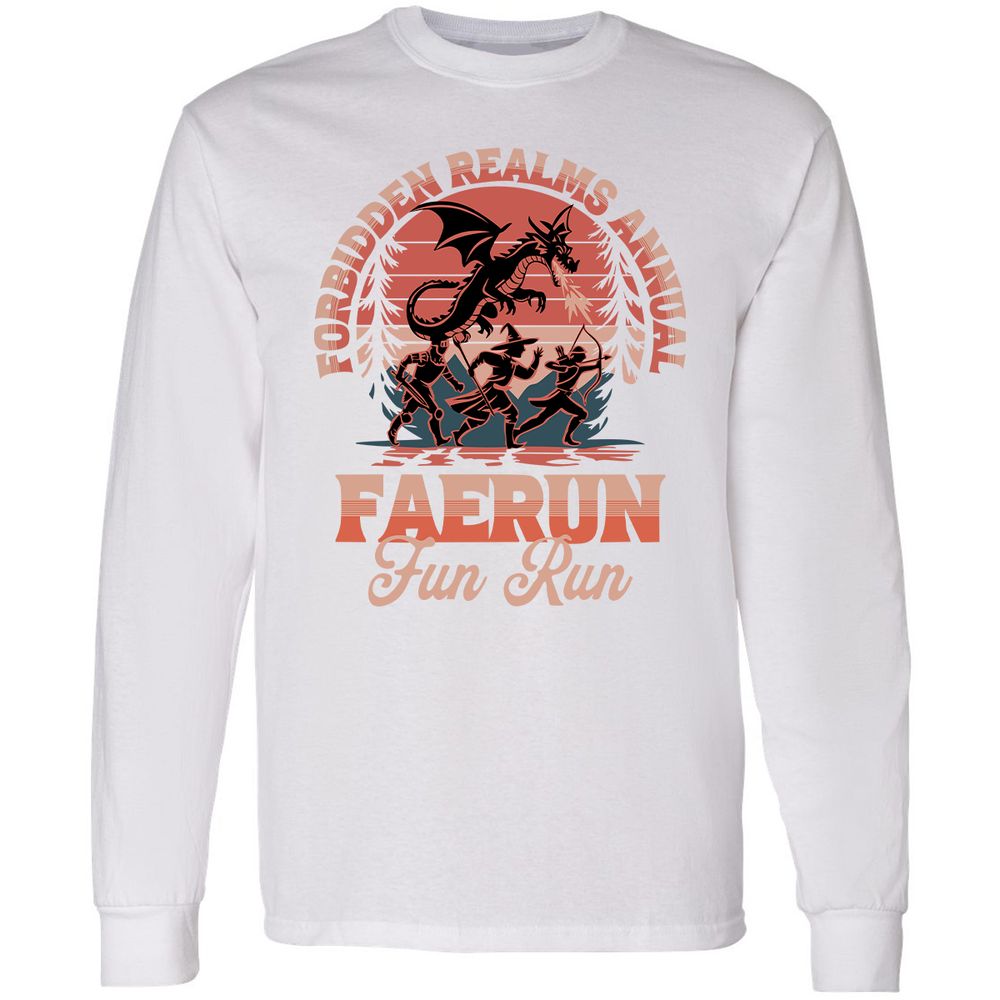 Faerun Fun Run Long Sleeve T-Shirt - White - 5