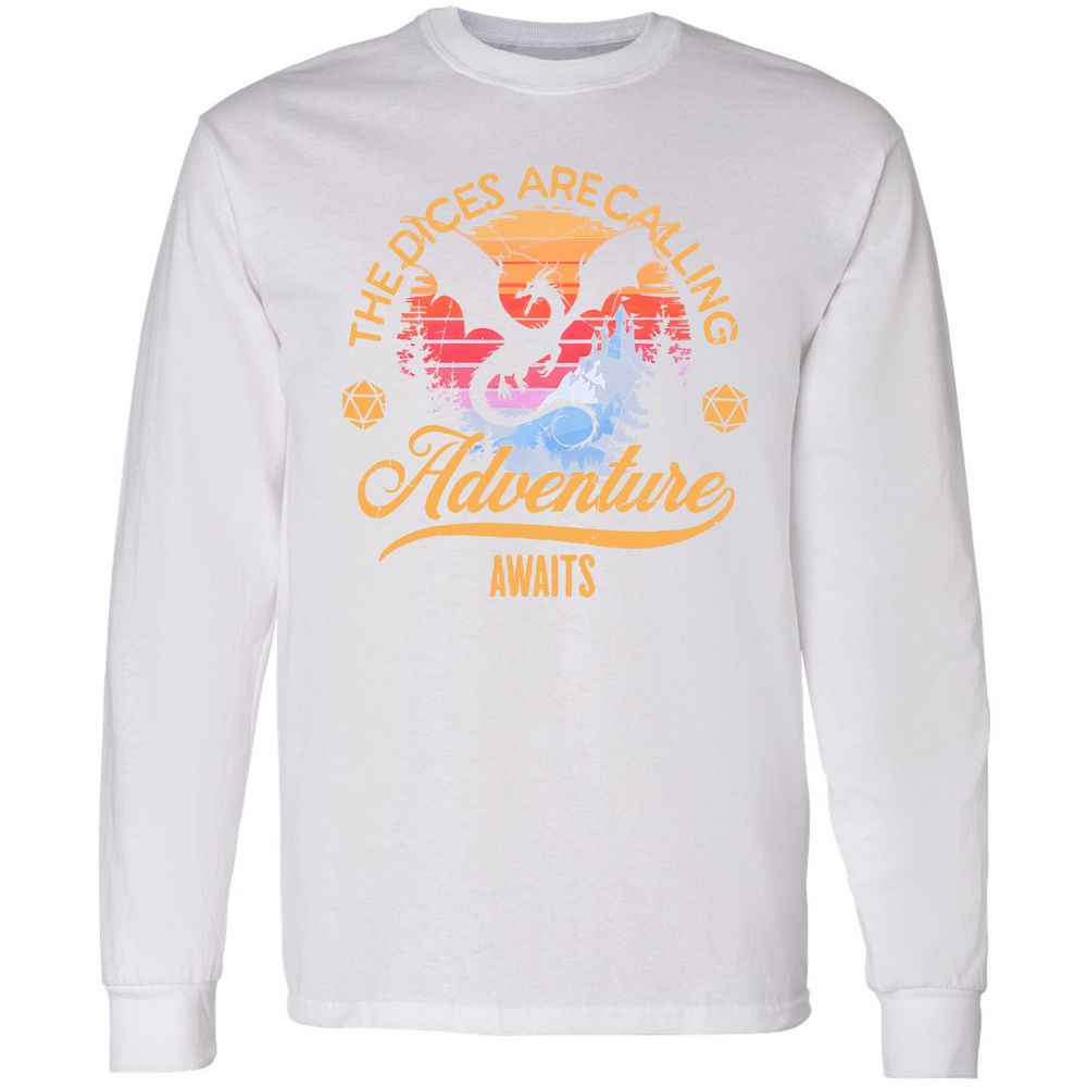 The Dices Are Calling Long Sleeve T-Shirt - White - 5