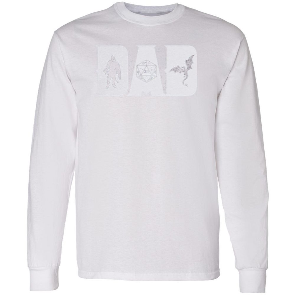 Dad Fathers Day Long Sleeve T-Shirt - White - 5