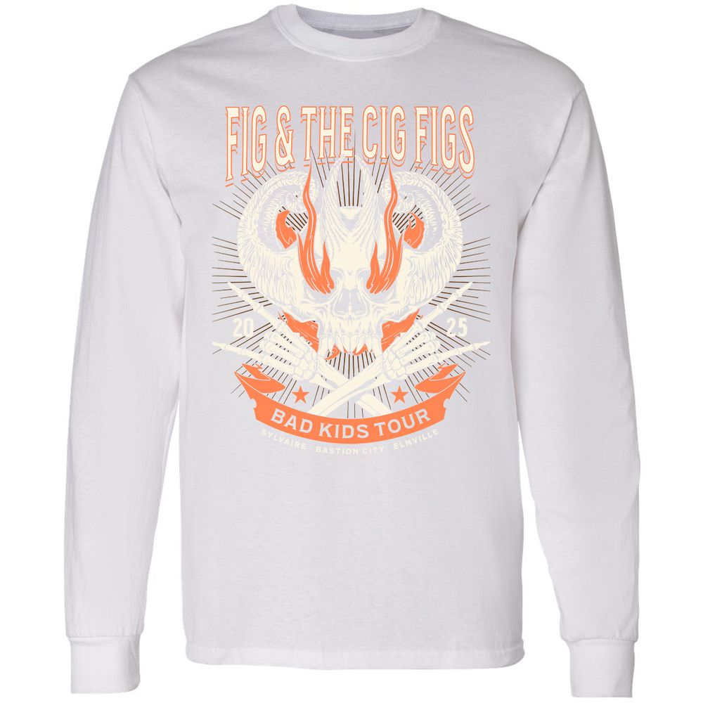 Fig and the Cig Figs, Dimension 20 Long Sleeve T-Shirt - White - 5