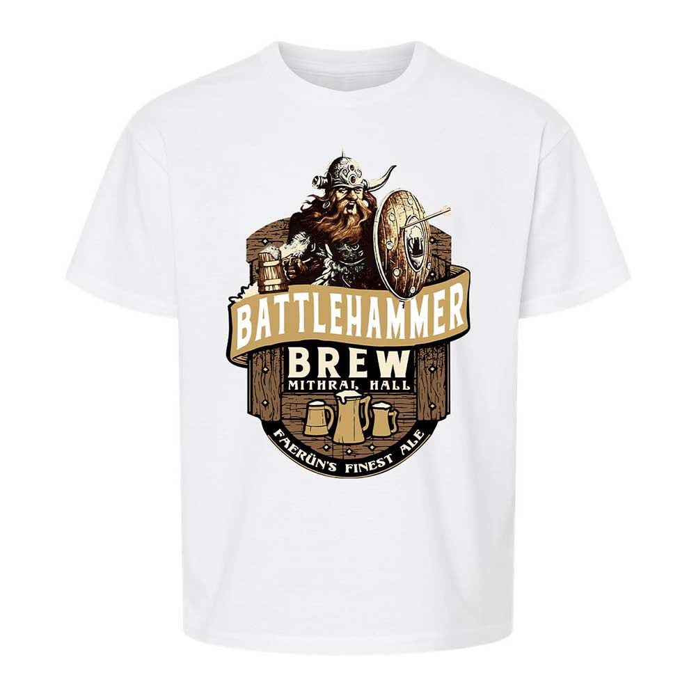 Battlehammer Brew Kids T-Shirt - White - 5
