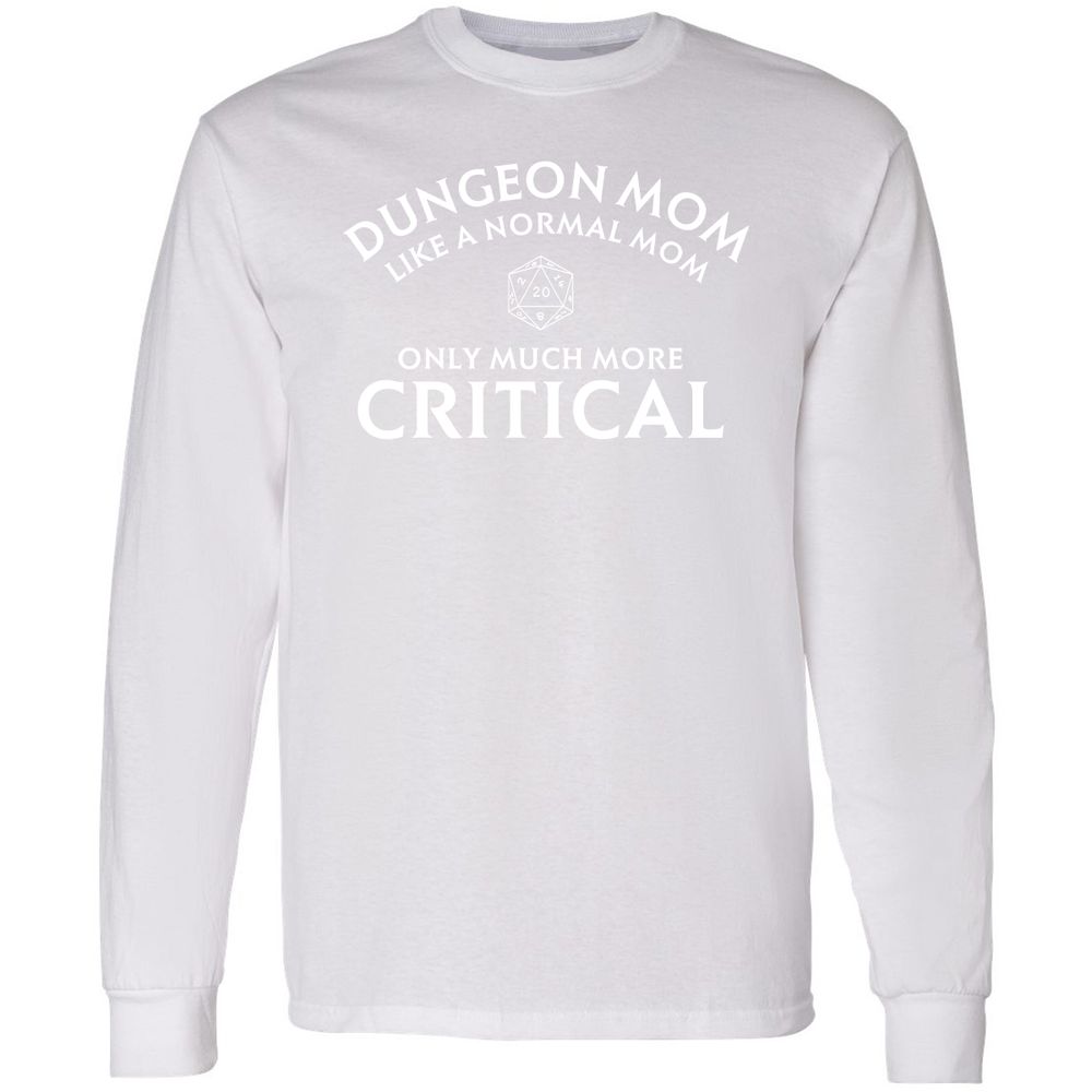 Dungeon Mom Normal Mom Long Sleeve T-Shirt - White - 5