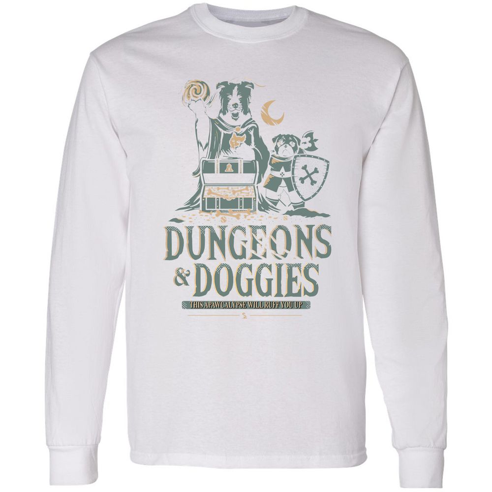 Dungeons & Doggies Long Sleeve T-Shirt - White - 5