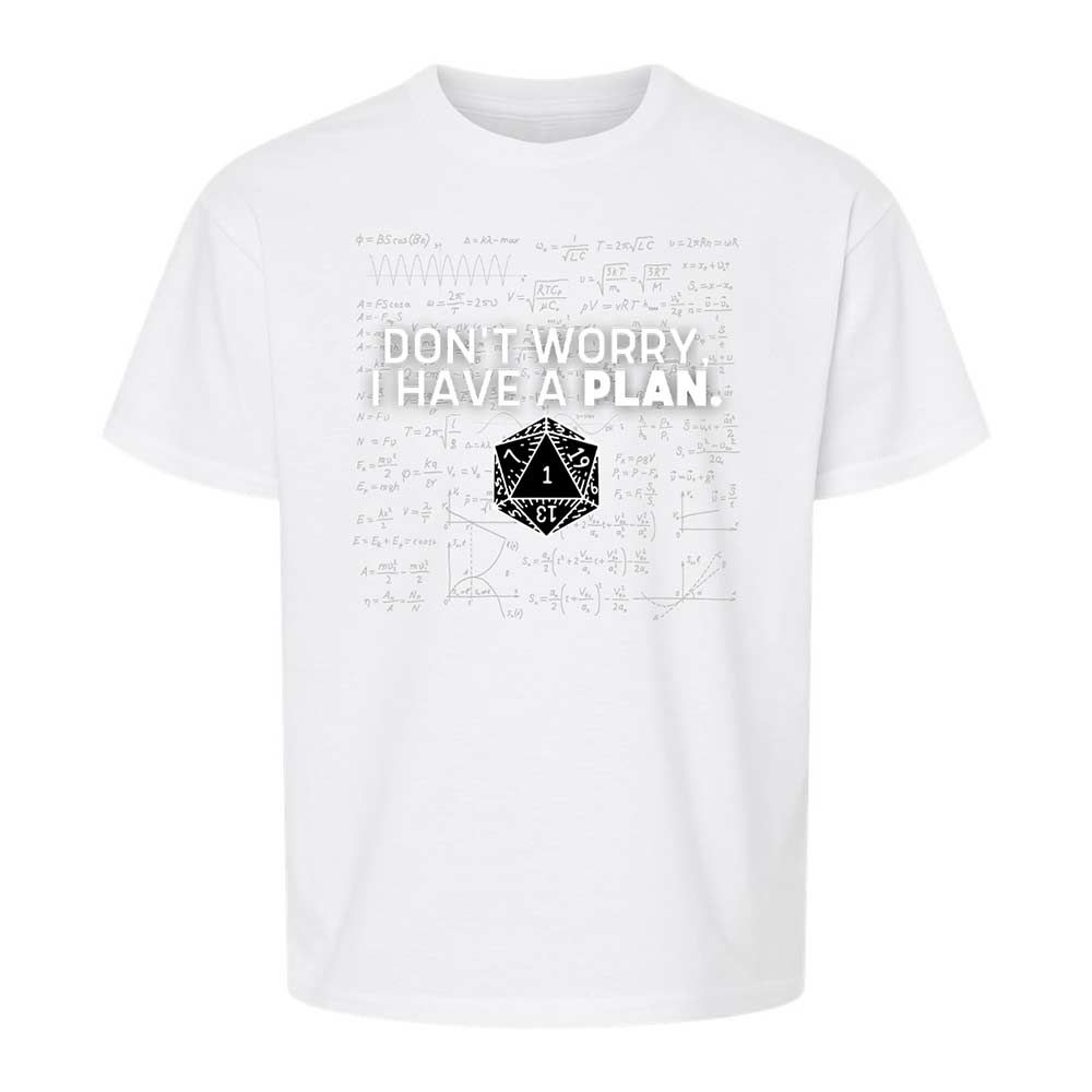 Dont Worry I Have A Plan Kids T-Shirt - White - 5