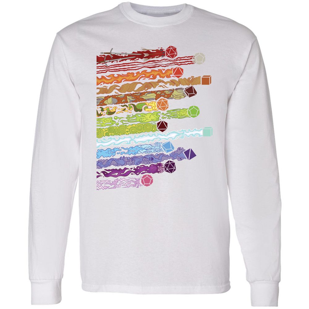 Damage Dices Long Sleeve T-Shirt - White - 5