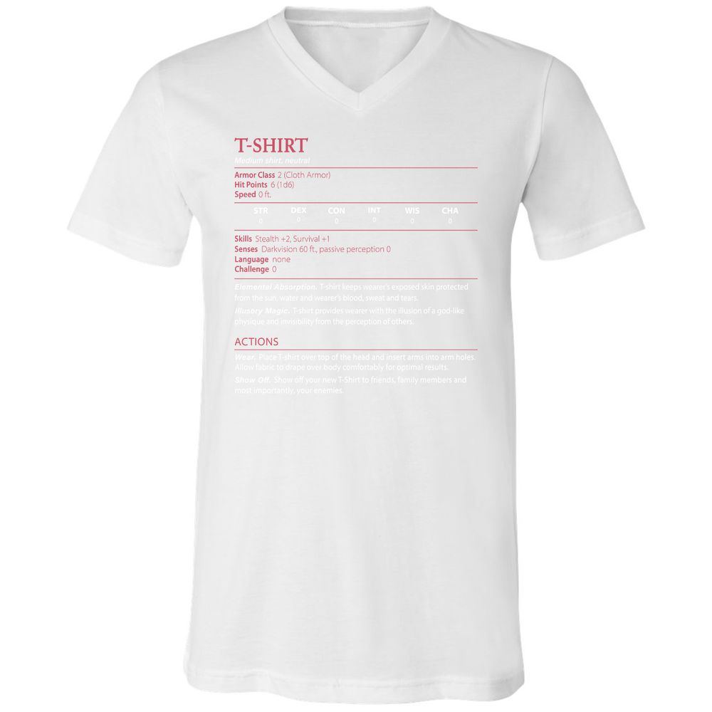 T-Shirt Unisex V-Neck T-Shirt - White - 5