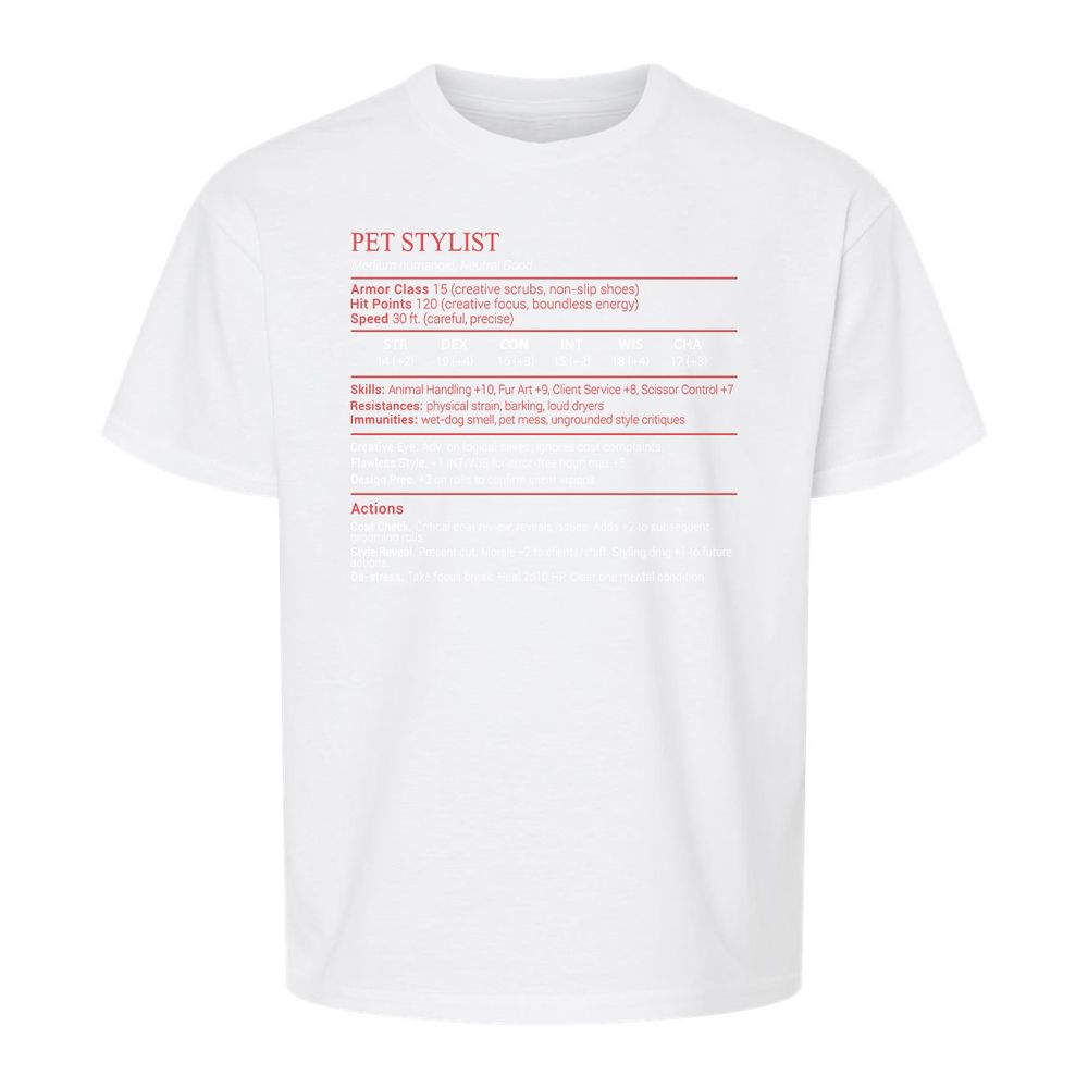 Pet Stylist Stats Block - White - 5