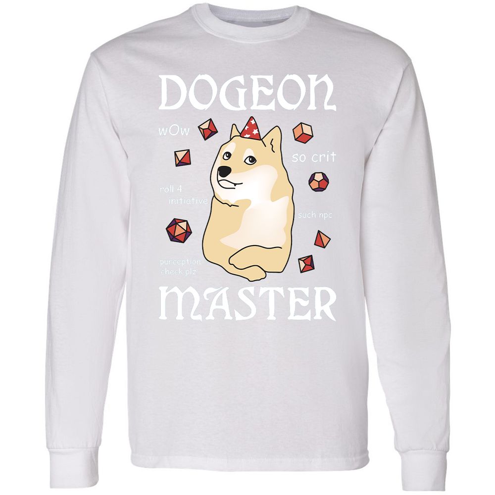 Dogeon Master Long Sleeve T-Shirt - White - 5