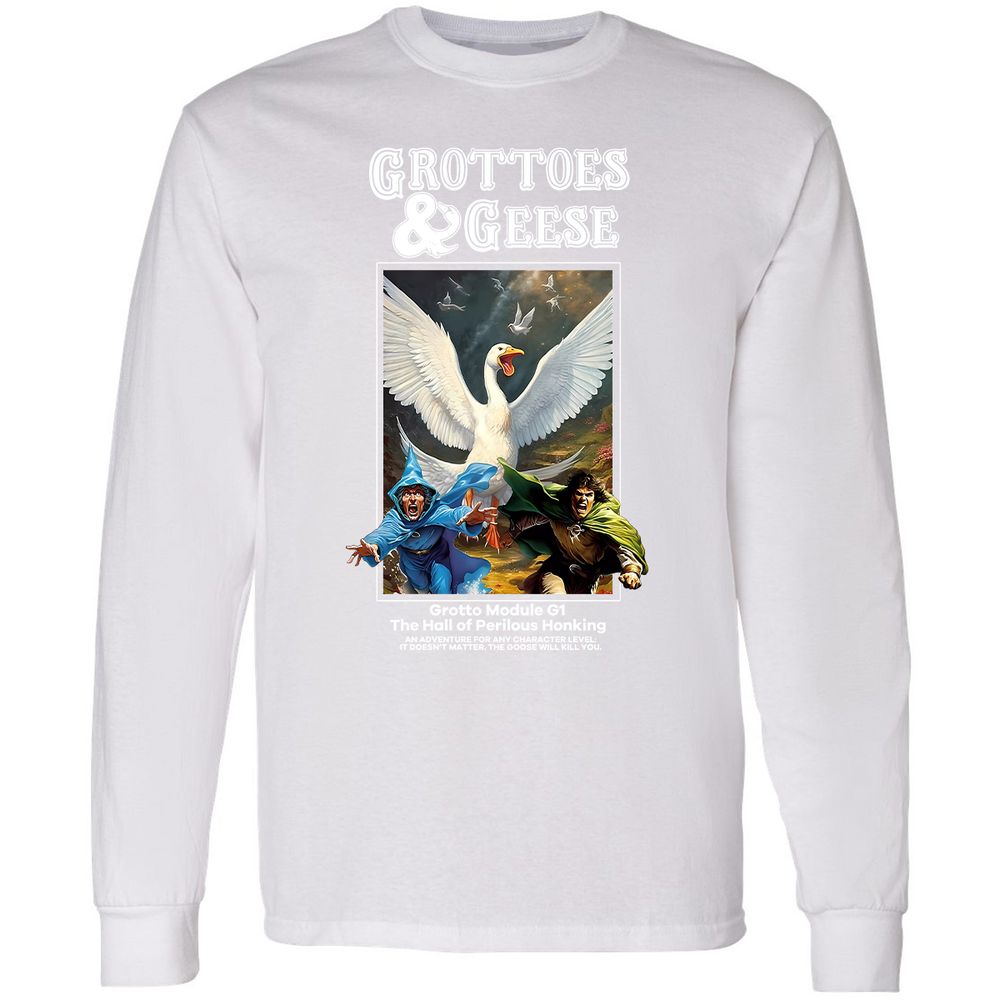 Grottoes & Geese Long Sleeve T-Shirt - White - 5