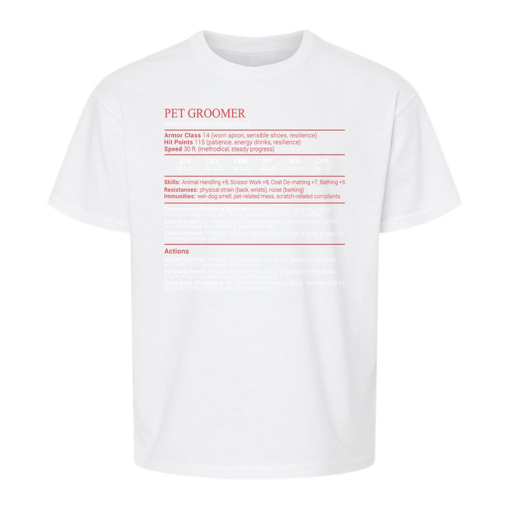 Pet Groomer Stats Block - White - 5