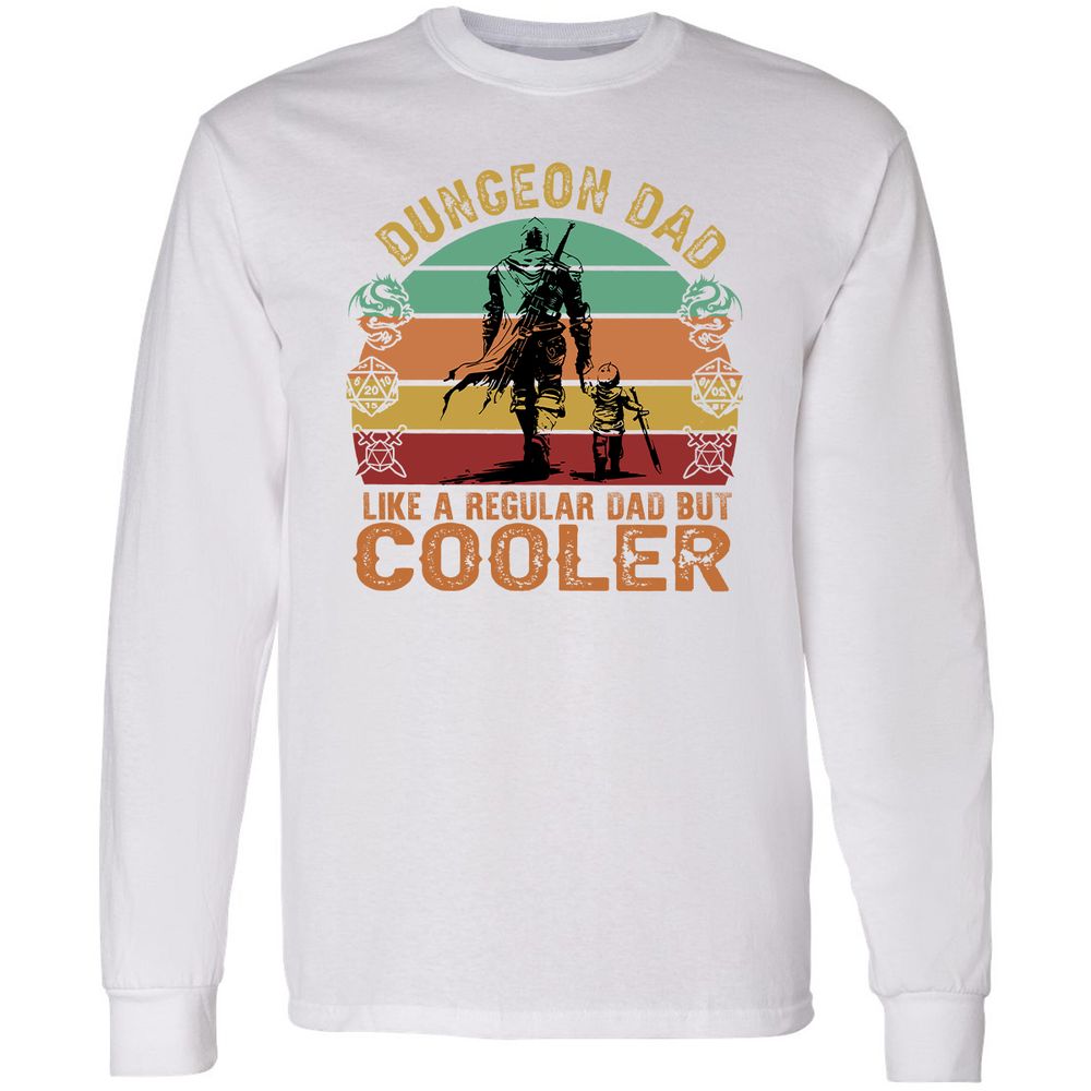 Dungeon Dad Like A Regular Dad Long Sleeve T-Shirt - White - 5