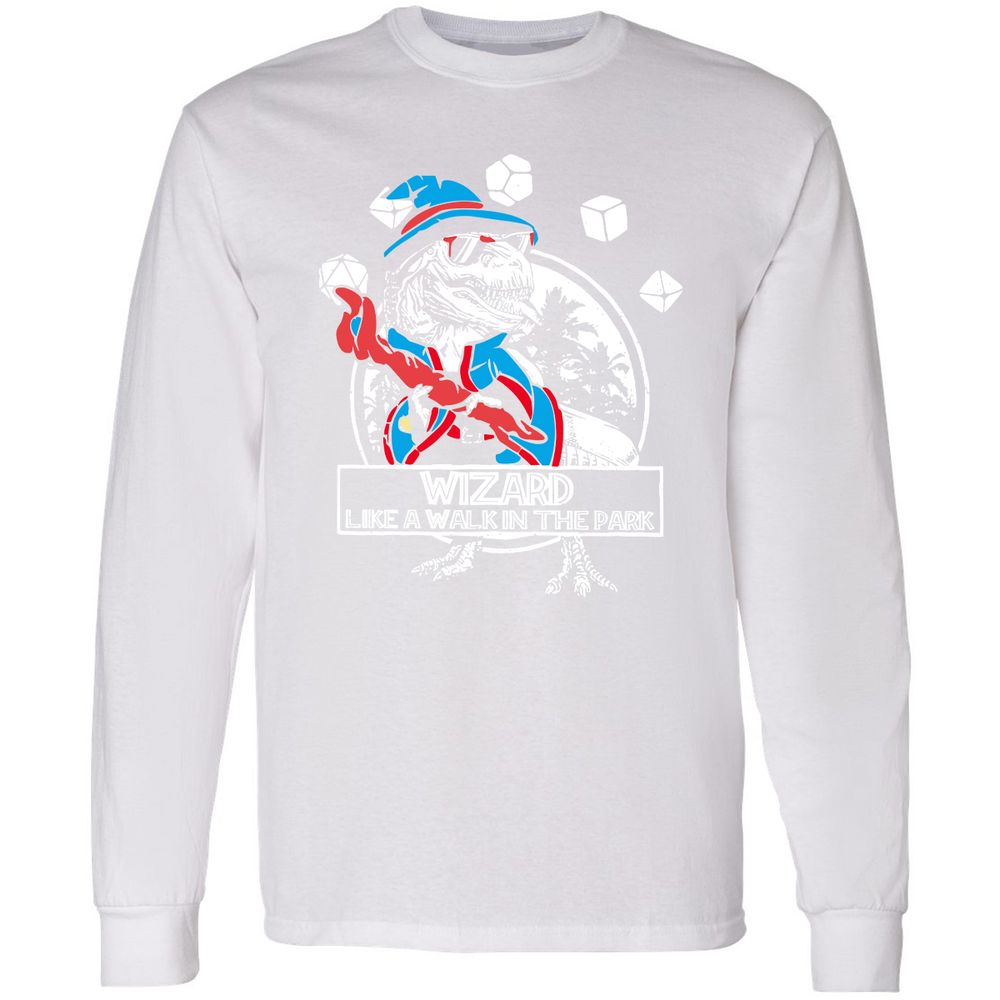 Wizard Like The Walk In The Park Long Sleeve T-Shirt - White - 5