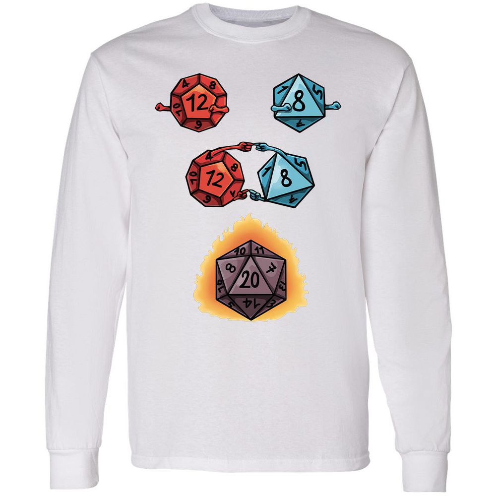 Dice Fusion RPG Long Sleeve T-Shirt - White - 5